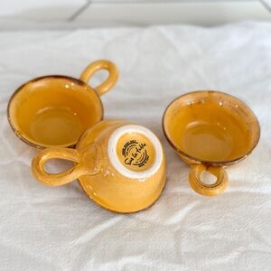 Sur La Table mini ceramic espresso cups. A set of three vintage espresso cups